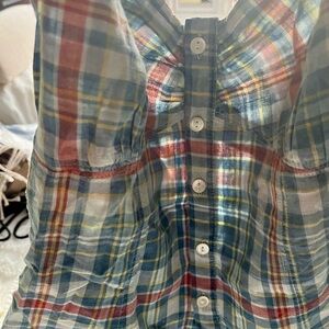 NWT- Polo RL Plaid alter top in cotton